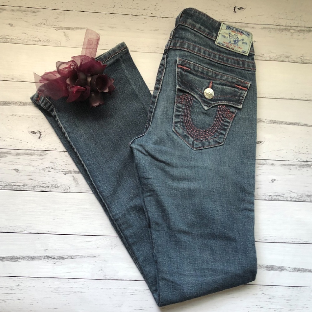 HOST PICK! True Religion Boot Cut Distressed Jeans
